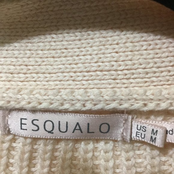 Esqualo Knit cardigan size medium large buttons excellent used condition cream - Picture 4 of 5